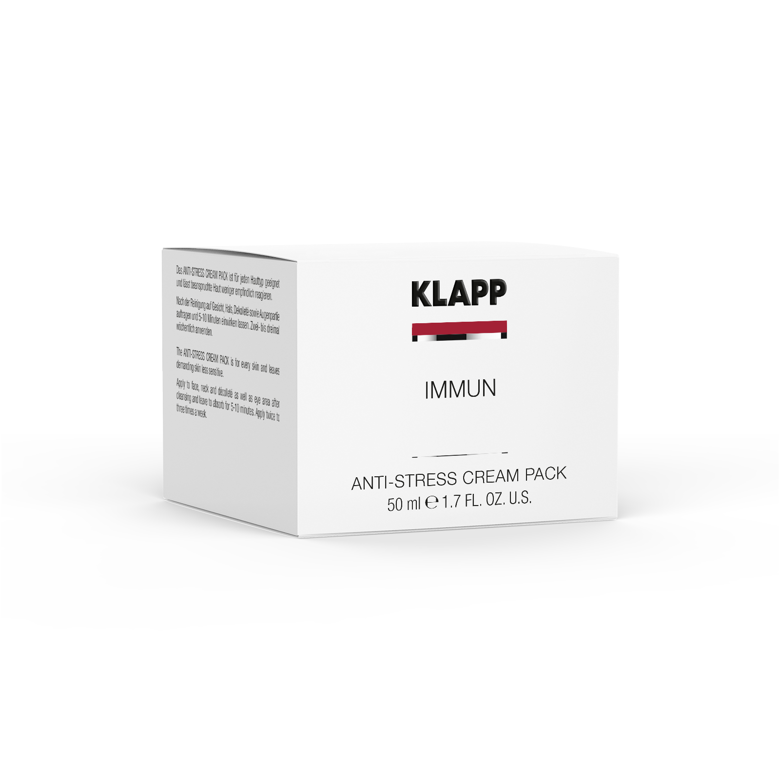 Bao bì Anti Stress Cream Pack Klapp, kem dưỡng da khô nhạy cảm Klapp