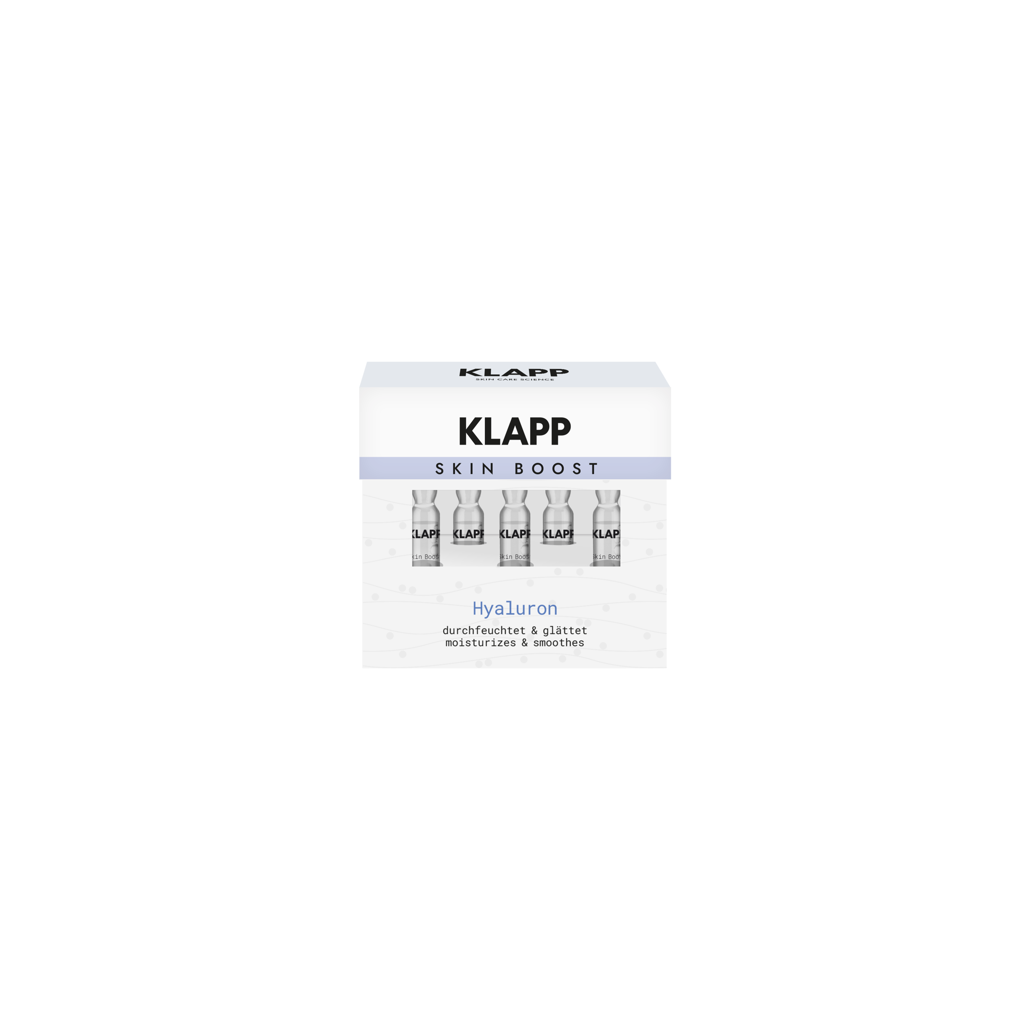 Bao bì Skin Boost Ampoules - Hyaluron Klapp, cấp ẩm sâu Klapp