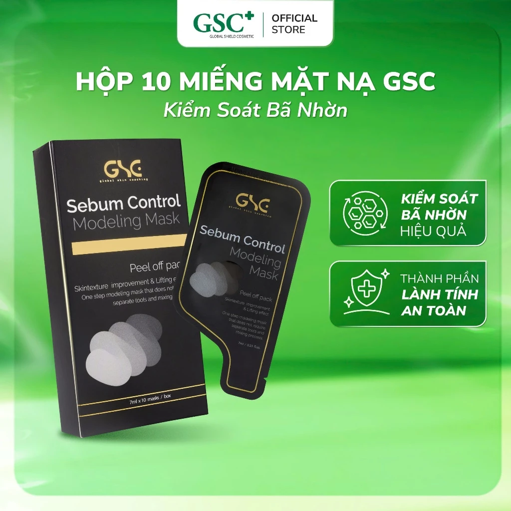 Mặt nạ kiểm soát bã nhờn GSC Sebum Control Modeling Mask 7ml x 10 gói GSC