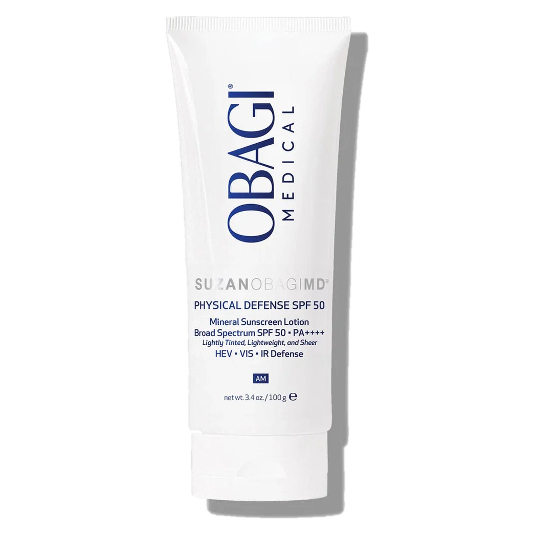 SUZANOBAGIMD Physical Defense SPF 50 100g – Kem chống nắng vật lý phổ rộng có màu nhẹ | Obagi