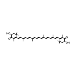 Cấu trúc phân tử Astaxanthin