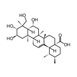 Cấu trúc phân tử Madecassoside (phần aglycone: madecassic acid)