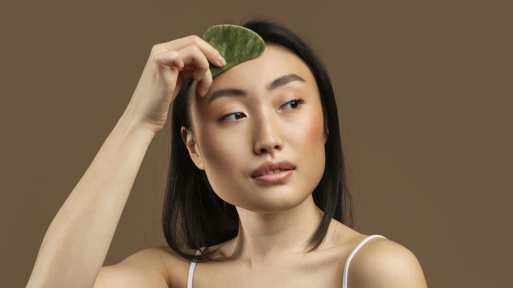 skin glow. Minh họa làn da rạng rỡ khỏe mạnh