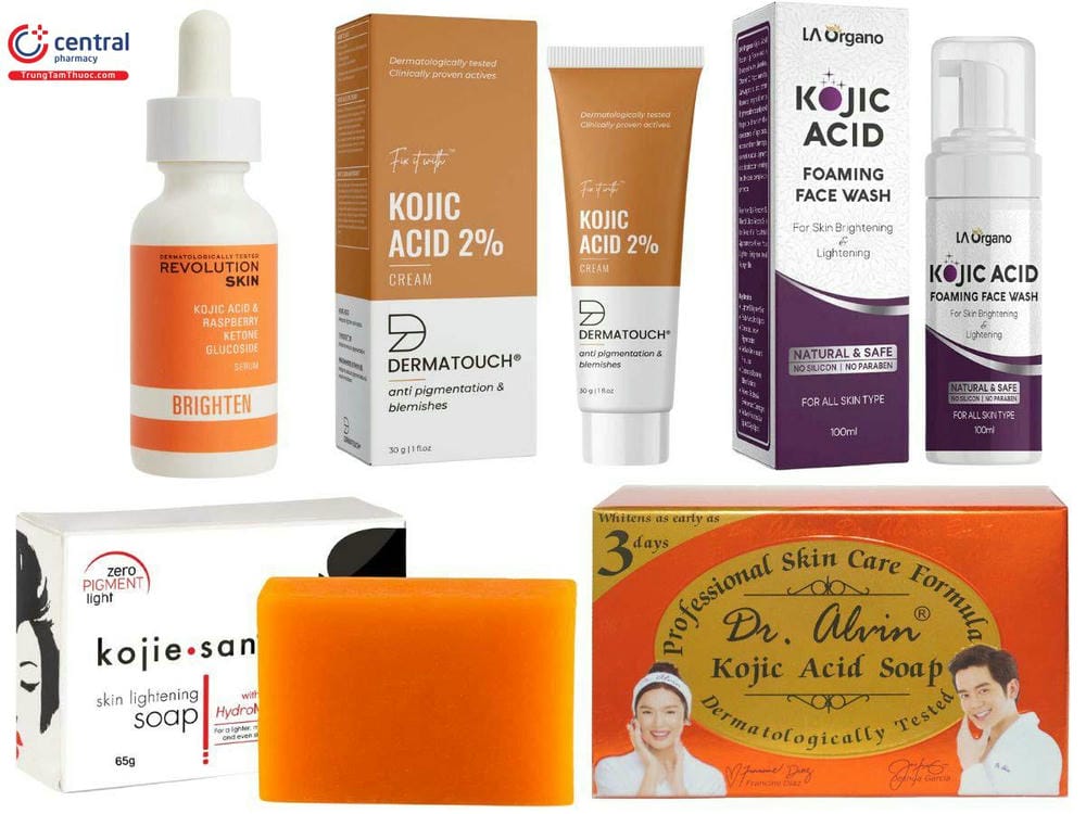 Kojic acid so với hydroquinone, arbutin, vitamin C trong điều trị tăng sắc tố — nên chọn cái nào?