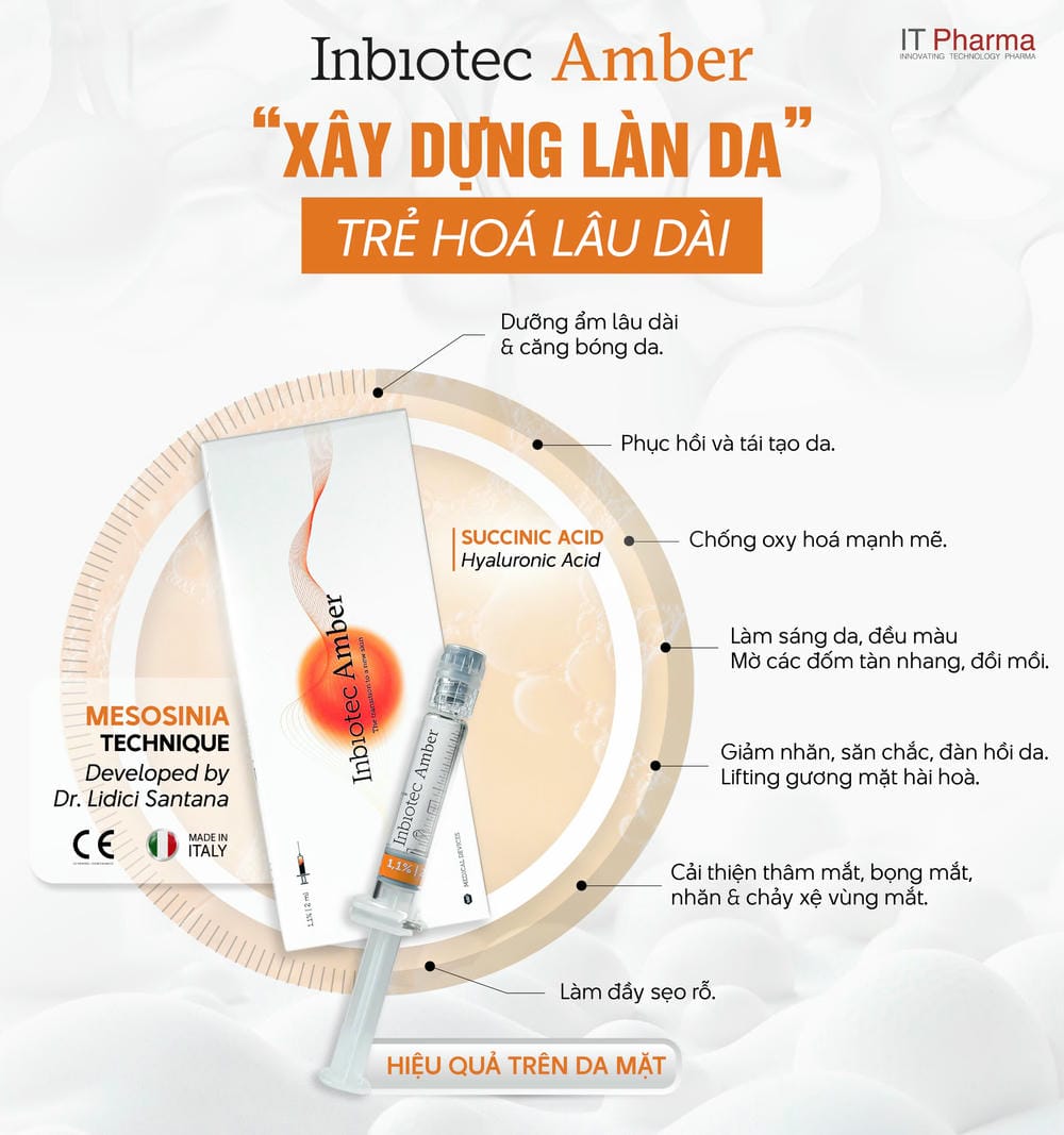 So sánh nhanh: Inbiotech Amber khác gì so với Profhilo, Restylane Skinboosters hay PRP?