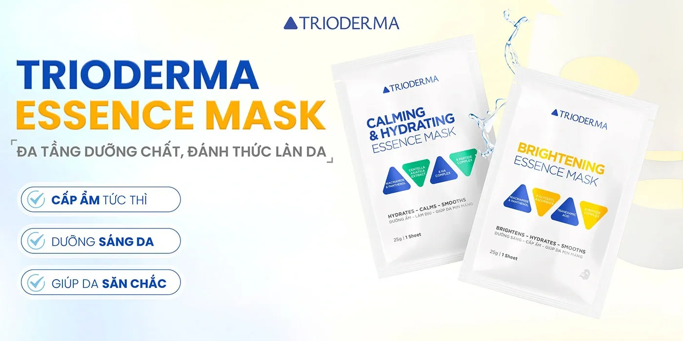 So sánh TRIODERMA mặt nạ với các loại mặt nạ khác — nên chọn hydrogel, sheet hay clay?