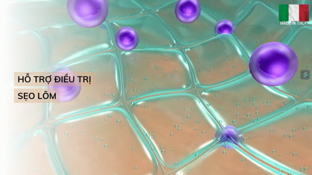 Với tính năng kích thích nội sinh collagen, thành phần Karisma không chỉ cải thiện độ đàn hồi mà còn duy trì sự cân bằng độ ẩm tự nhiên cho da.